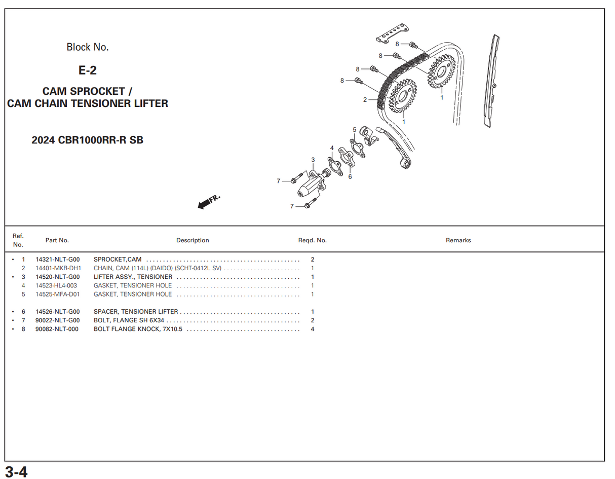 HRC Cam Chain Tensioner - Honda CBR1000RR-R SP (SC82)