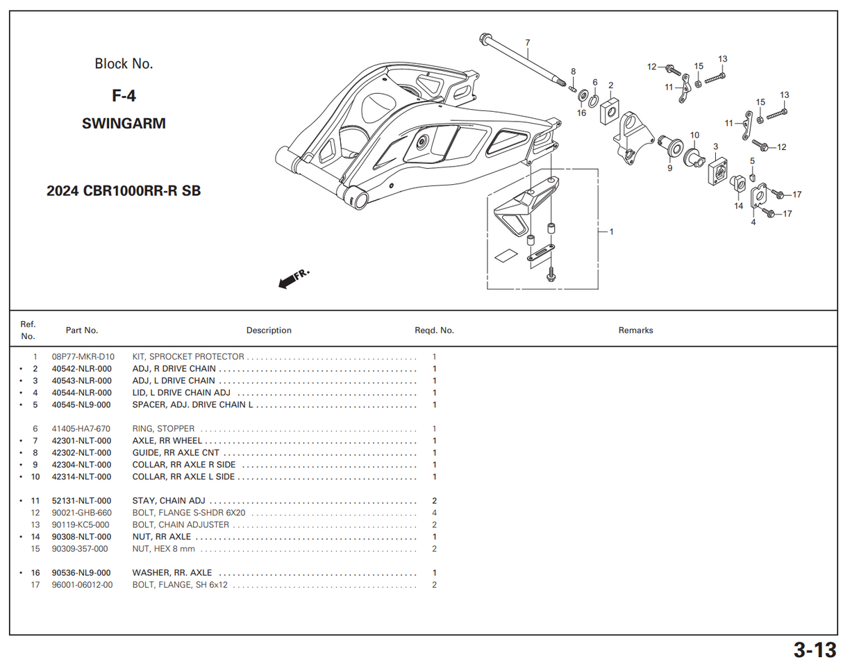 HRC Quick Change Rear Axle System - Honda CBR1000RR-R SP (SC82)