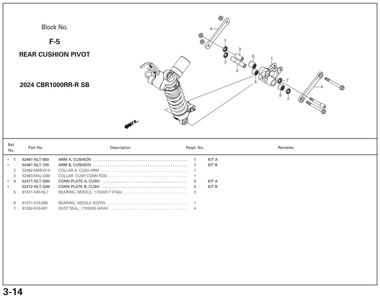 HRC Rear Linkage  - Honda CBR1000RR-R SP (SC82)